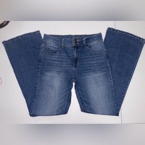 D. Jean womens Classic Blue Denim wide leg Jeans. Recycled.